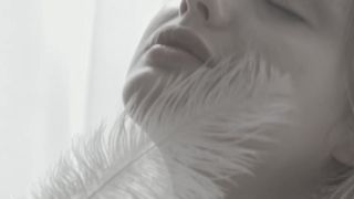 One small blue vibrator makes snow white woman Callie Cyprus go crazy