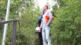 Booty redhead bitch in glasses masturbates passionately