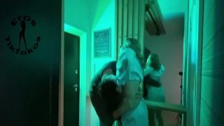 Ebony nympho Nyna Stax seduces handsome religious guy and bangs him in the bathroom