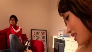Lexi Blossom sucks cock after he makes her pussy damp.