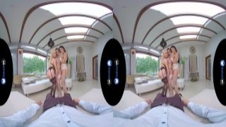 Wild blonde haired buxom MILF Violet Addamson incredibly trips strong dick